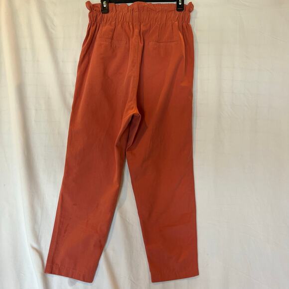 Lush Women's High Waisted Pants M Orange Elastic Waist Casual Cotton Blend - Picture 2 of 9